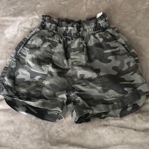 high waisted camo shorts